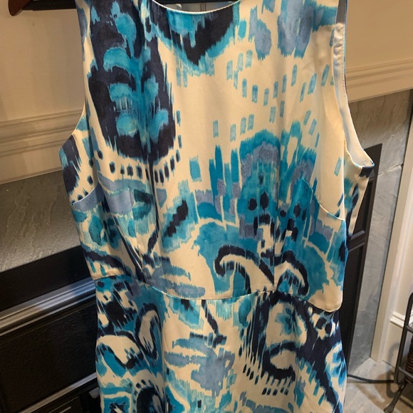 Blue /white summery aline dress - Picture 2 of 8